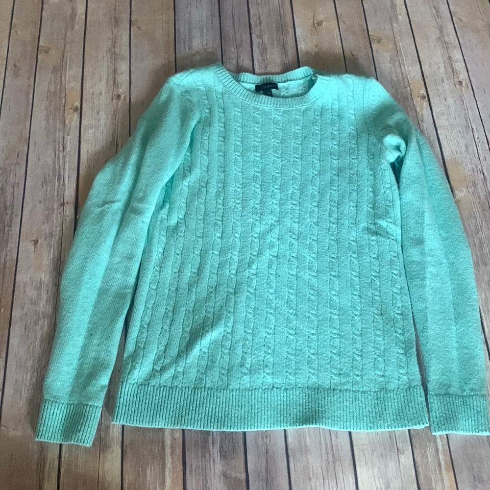 Mint Green Tweed Talbots Sweater
